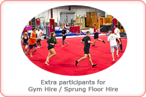 Extra participants for Gym Hire / Sprung Floor Hire